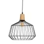 Candeeiro de teto Preto Natural Madeira Ferro 220-240 V 36 x 36 cm de BigBuy Home, Iluminação suspensa - Ref: S8805193, Preço...