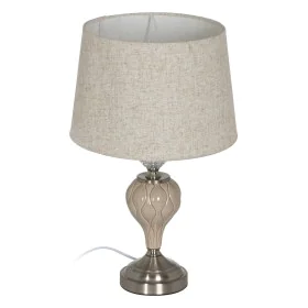 Lampada da tavolo Beige Argentato Metallo Cristallo 10 W 220 V 30 x 30 x 48 cm di BigBuy Home, Lampade da tavolo e abat-jour ...