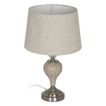 Tischlampe Beige Silberfarben Metall Kristall 10 W 220 V 30 x 30 x 48 cm von BigBuy Home, Tisch- & Nachttischlampen - Ref: S8...