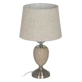 Desk lamp Beige Silver Metal Crystal 10 W 220 V 31,5 x 31,5 x 53 cm by BigBuy Home, Bedside and Table Lamps - Ref: S8805196, ...