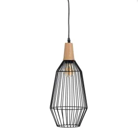 Lampadario Nero Naturale Legno Ferro 220-240 V 20 x 19,5 cm di BigBuy Home, Lampade a sospensione - Rif: S8805230, Prezzo: 37...