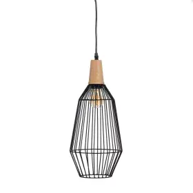 Lampadario Nero Naturale Legno Ferro 220-240 V 20 x 19,5 cm di BigBuy Home, Lampade a sospensione - Rif: S8805230, Prezzo: 35...