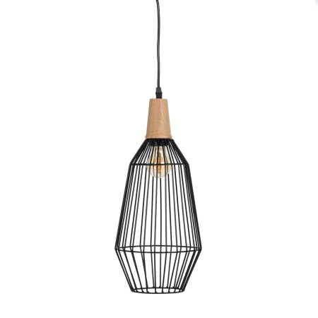 Suspension Noir Naturel Bois Fer 220-240 V 20 x 19,5 cm de BigBuy Home, Suspensions - Réf : S8805230, Prix : 37,30 €, Remise : %