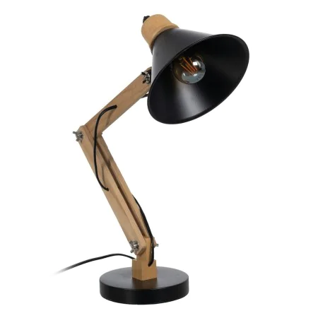 Lampe de bureau Noir Naturel Bois Fer 60 W 220-240 V 39 x 19 x 55 cm de BigBuy Home, Lampes de chevet - Réf : S8805231, Prix ...