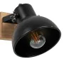 Luz de Parede Preto Bege Madeira Ferro 220-240 V 21 x 14 x 17 cm de BigBuy Home, Candeeiros de parede - Ref: S8805233, Preço:...