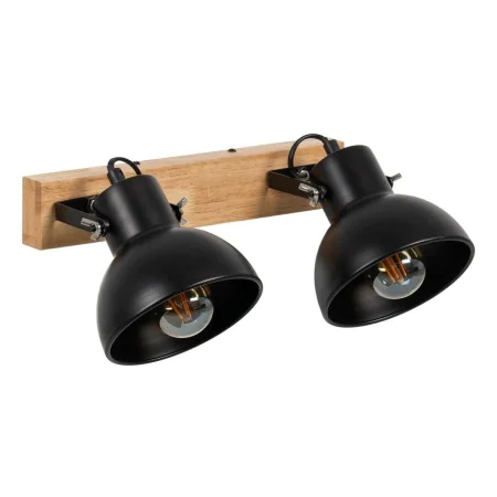 Wall Light Black Beige Wood Iron A 220-240 V 36 x 21 x 17 cm by BigBuy Home, Multi-armed Lights - Ref: S8805234, Price: 43,50...