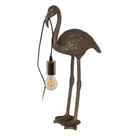 Lampe de bureau Flamingo Doré Polyrésine 40 W 220-240 V 37 x 19 x 59 cm de BigBuy Home, Lampes de chevet - Réf : S8805273, Pr...