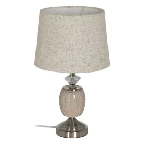 Tischlampe Beige Silberfarben Metall Kristall 10 W 220 V 27 x 27 x 45 cm von BigBuy Home, Tisch- & Nachttischlampen - Ref: S8...