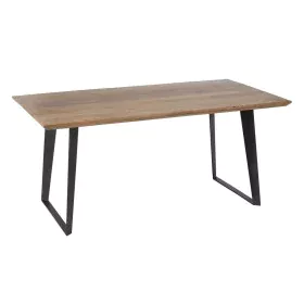 Table de Salle à Manger Noir Naturel Fer Bois de manguier 170 x 90 x 76 cm de BigBuy Garden, Tables de jardin - Réf : S880578...