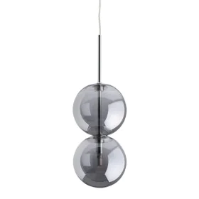 Suspension Argenté Verre Fer 28 W 220-240 V Ø 15 cm 15 x 15 x 120 cm de BigBuy Home, Suspensions - Réf : S8805806, Prix : 24,...