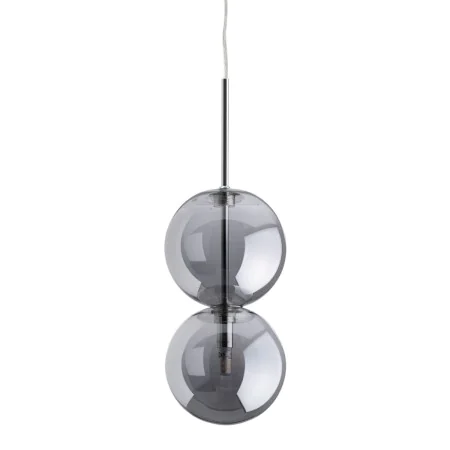 Suspension Argenté Verre Fer 28 W 220-240 V Ø 15 cm 15 x 15 x 120 cm de BigBuy Home, Suspensions - Réf : S8805806, Prix : 23,...