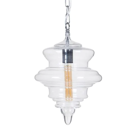 Suspension Argenté Métal Verre 40 W 220-240 V 28 x 28 x 36 cm Moderne de BigBuy Home, Suspensions - Réf : S8805857, Prix : 46...