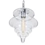 Candeeiro de teto Prateado Metal Cristal 40 W 220-240 V 28 x 28 x 36 cm Moderno de BigBuy Home, Iluminação suspensa - Ref: S8...