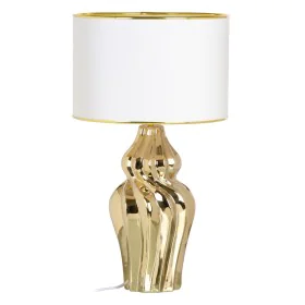 Desk lamp White Golden Ceramic 60 W 220-240 V 32 x 32 x 45 cm by BigBuy Home, Bedside and Table Lamps - Ref: S8805920, Price:...