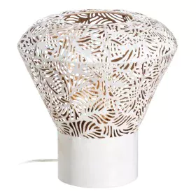 Lampe de bureau Blanc Doré Fer 40 W 240 V 27 x 27 x 28 cm de BigBuy Home, Lampes de chevet - Réf : S8806050, Prix : 50,70 €, ...