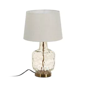 Lampada da tavolo Crema Dorato Cristallo Ferro 40 W 30 x 30 x 51 cm di BigBuy Home, Lampade da tavolo e abat-jour - Rif: S880...