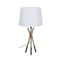 Lampe de bureau Blanc Noir Doré Fer 40 W 33 x 33 x 63,5 cm de BigBuy Home, Lampes de chevet - Réf : S8806080, Prix : 49,01 €,...