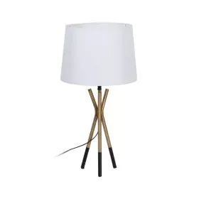 Lampada da tavolo Bianco Nero Dorato Ferro 40 W 33 x 33 x 63,5 cm di BigBuy Home, Lampade da tavolo e abat-jour - Rif: S88060...