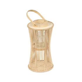 Lantern Natural Bamboo Crystal 16 x 16 x 40 cm by BigBuy Home, Candelabras and candle holders - Ref: S8806083, Price: 19,65 €...