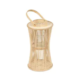 Lanterne Naturel Bambou Verre 16 x 16 x 40 cm de BigBuy Home, Bougeoirs et chandeliers - Réf : S8806083, Prix : 19,65 €, Remi...