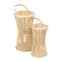 Lantern Natural Bamboo Crystal 16 x 16 x 40 cm by BigBuy Home, Candelabras and candle holders - Ref: S8806083, Price: 19,65 €...