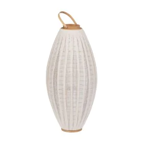 Farol Beige Natural Bambú Cristal 40 x 40 x 83 cm de BigBuy Home, Candelabros y portavelas - Ref: S8806084, Precio: 88,33 €, ...