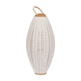 Lanterne Beige Naturel Bambou Verre 40 x 40 x 83 cm de BigBuy Home, Bougeoirs et chandeliers - Réf : S8806084, Prix : 88,33 €...