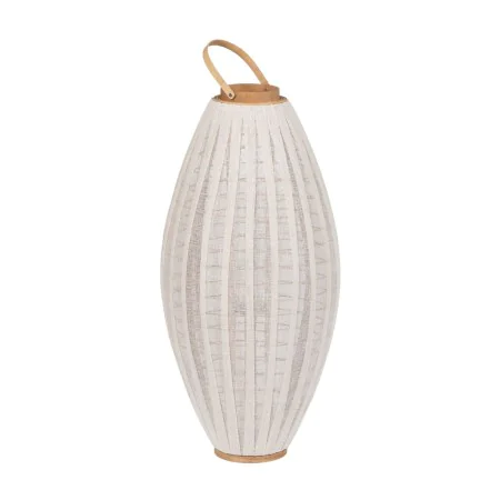 Lanterne Beige Naturel Bambou Verre 40 x 40 x 83 cm de BigBuy Home, Bougeoirs et chandeliers - Réf : S8806084, Prix : 92,21 €...