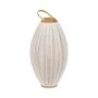 Lantern Beige Natural Bamboo Crystal 38 x 38 x 70 cm by BigBuy Home, Candelabras and candle holders - Ref: S8806085, Price: 7...