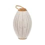 Lantern Beige Natural Bamboo Crystal 36 x 36 x 56 cm by BigBuy Home, Candelabras and candle holders - Ref: S8806086, Price: 5...