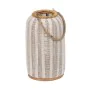 Lantern Beige Natural Bamboo Crystal 22 x 22 x 38 cm by BigBuy Home, Candelabras and candle holders - Ref: S8806088, Price: 2...