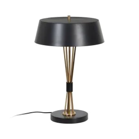 Desk lamp Black Golden Iron 40 W 33 x 33 x 51 cm by BigBuy Home, Bedside and Table Lamps - Ref: S8806089, Price: 67,45 €, Dis...