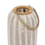 Lanterne Beige Naturel Bambou Verre 20 x 20 x 33 cm de BigBuy Home, Bougeoirs et chandeliers - Réf : S8806092, Prix : 19,24 €...