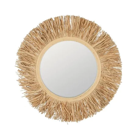 Wall mirror Natural 55 x 1,5 x 55 cm by BigBuy Home, Wall-Mounted Mirrors - Ref: S8806094, Price: 16,02 €, Discount: %