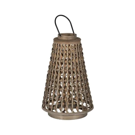 Lantern Grey Bamboo Crystal 38 x 38 x 57 cm by BigBuy Home, Candelabras and candle holders - Ref: S8806101, Price: 45,98 €, D...