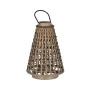 Farol Gris Bambú Cristal 34 x 34 x 49 cm de BigBuy Home, Candelabros y portavelas - Ref: S8806102, Precio: 37,46 €, Descuento: %