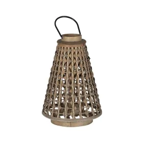 Lantern Grey Bamboo Crystal 34 x 34 x 49 cm by BigBuy Home, Candelabras and candle holders - Ref: S8806102, Price: 37,16 €, D...