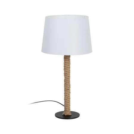 Tischlampe Weiß Schwarz Beige Eisen Stoff 40 W 30 x 30 x 60 cm von BigBuy Home, Tisch- & Nachttischlampen - Ref: S8806107, Pr...