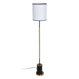 Floor Lamp White Black Golden Iron Fabric 40 W 28 x 28 x 157 cm by BigBuy Home, Floor Lamps & Torchieres - Ref: S8806108, Pri...