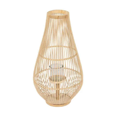 Farol Natural Bambú Cristal 35 x 35 x 66 cm de BigBuy Home, Candelabros y portavelas - Ref: S8806111, Precio: 48,63 €, Descue...