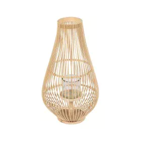 Lantern Natural Bamboo Crystal 30 x 30 x 55 cm by BigBuy Home, Candelabras and candle holders - Ref: S8806112, Price: 35,47 €...