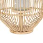 Lanterne Naturel Bambou Verre 30 x 30 x 55 cm de BigBuy Home, Bougeoirs et chandeliers - Réf : S8806112, Prix : 35,47 €, Remi...