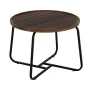 Mesa de Centro Castanho Preto Ferro Madeira MDF 60 x 60 x 45 cm de BigBuy Home, Jogos de móveis - Ref: S8806128, Preço: 75,12...