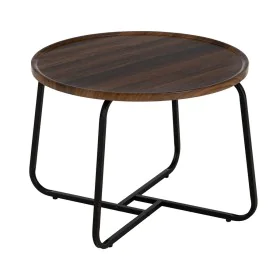 Mesa de Centro Marrón Negro Hierro Madera MDF 60 x 60 x 45 cm de BigBuy Home, Mesas - Ref: S8806128, Precio: 75,12 €, Descuen...