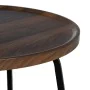 Mesa de Centro Castanho Preto Ferro Madeira MDF 50 x 50 x 38 cm de BigBuy Home, Jogos de móveis - Ref: S8806129, Preço: 58,96...