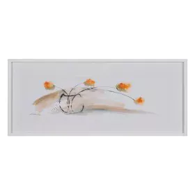 Canvas White Flowers Vase 120 x 4 x 50 cm by BigBuy Home, Prints on Canvas - Ref: S8806164, Price: 236,70 €, Discount: %