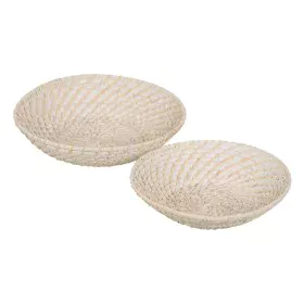 Tischdekoration Weiß Bambus Rattan 35 x 35 x 8 cm (2 Stück) von BigBuy Home, Party-Zubehör - Ref: S8806167, Preis: 34,91 €, R...