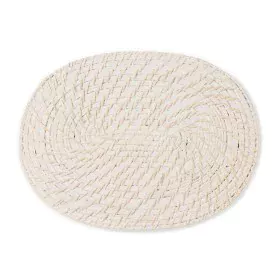 Dessous de plat Blanc Bambou Rotin 40 x 30 x 0,5 cm de BigBuy Home, Sets de table - Réf : S8806172, Prix : 11,50 €, Remise : %