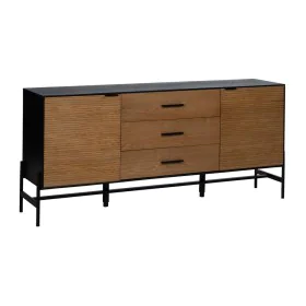 Sideboard ORLEANS Black Natural Iron MDF Wood 164 x 40 x 75 cm by BigBuy Home, Sideboards - Ref: S8806190, Price: 455,31 €, D...