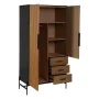 Buffet ORLEANS Noir Naturel Fer Bois MDF 104 x 53 x 203 cm de BigBuy Home, Buffets, crédences et vaisseliers - Réf : S8806194...